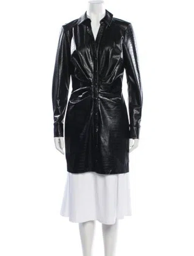 Pre-owned Veronica Beard Animal Print Coat In Black