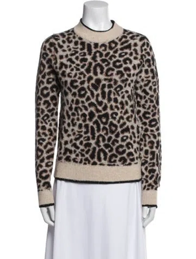 Pre-owned Veronica Beard Animal Print Crew Neck Sweater In Multi