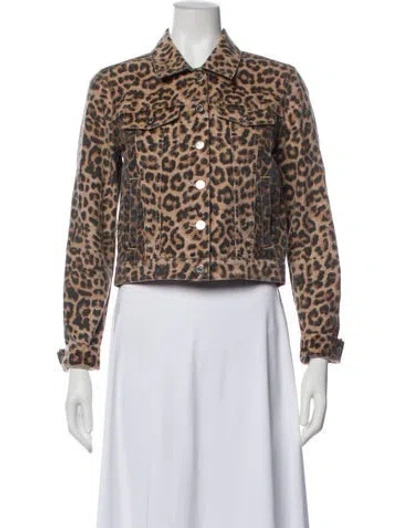 Pre-owned Veronica Beard Animal Print Denim Jacket In Multi