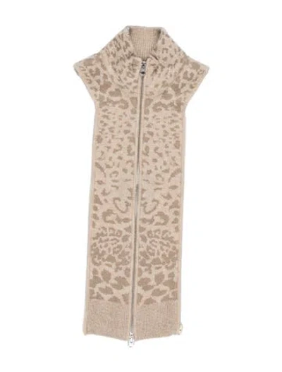Pre-owned Veronica Beard Animal Print Dickey In Neutrals
