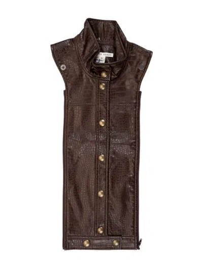 Pre-owned Veronica Beard Animal Print Dickey W/ Tags In Brown