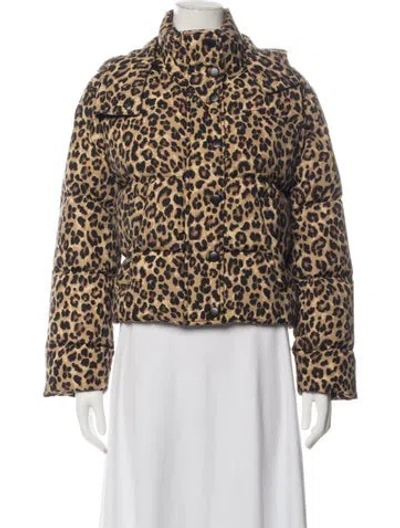 Pre-owned Veronica Beard Animal Print Down Jacket In Multicolor