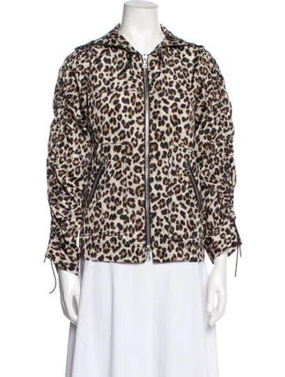 Pre-owned Veronica Beard Animal Print Jacket In Brown