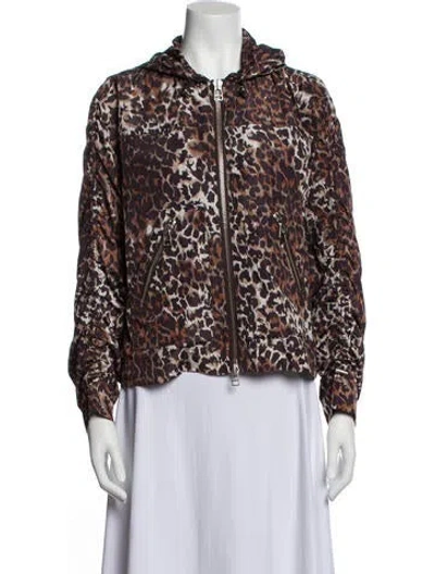Pre-owned Veronica Beard Animal Print Jacket In Brown