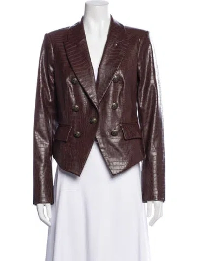Pre-owned Veronica Beard Animal Print Jacket In Brown