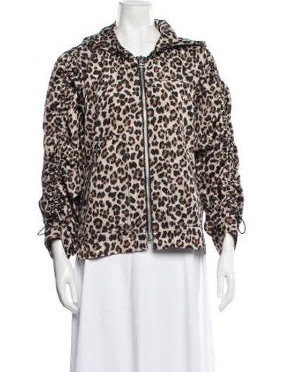 Pre-owned Veronica Beard Animal Print Jacket In Brown