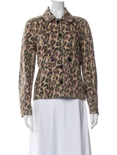 Pre-owned Veronica Beard Animal Print Jacket In Brown