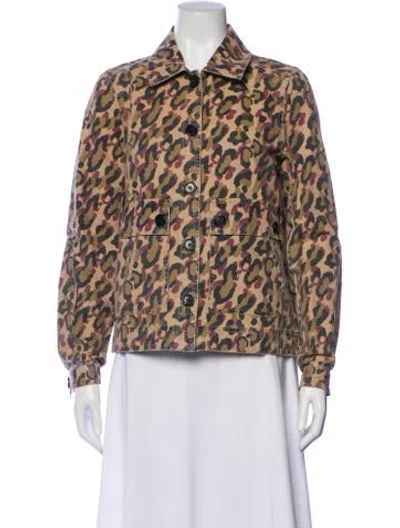 Pre-owned Veronica Beard Animal Print Jacket In Neutral