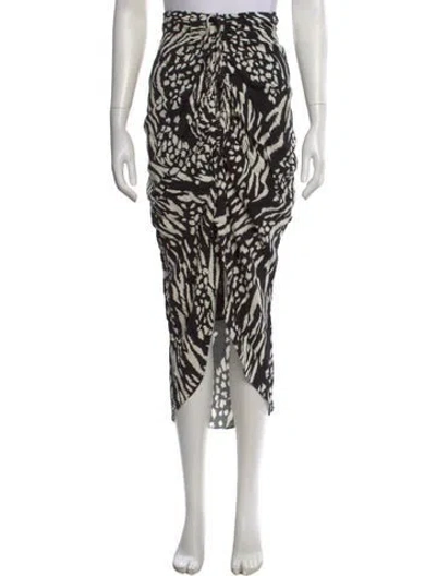 Pre-owned Veronica Beard Animal Print Midi Length Skirt