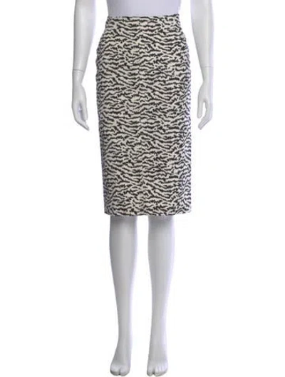Pre-owned Veronica Beard Animal Print Midi Length Skirt In Multi