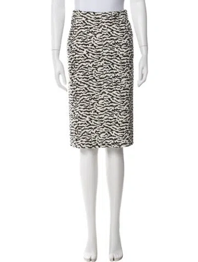 Pre-owned Veronica Beard Animal Print Midi Length Skirt In Multi