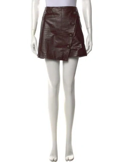 Pre-owned Veronica Beard Animal Print Mini Skirt In Brown