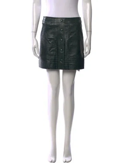 Pre-owned Veronica Beard Animal Print Mini Skirt W/ Tags In Black