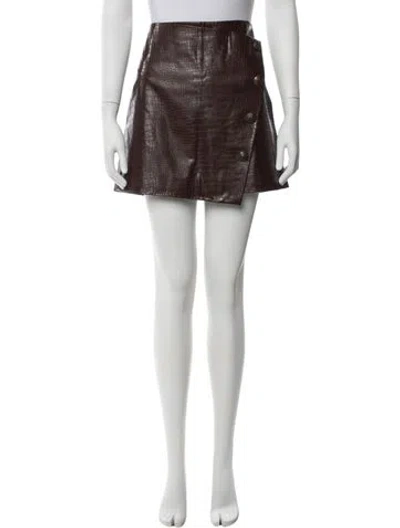 Pre-owned Veronica Beard Animal Print Mini Skirt W/ Tags In Brown