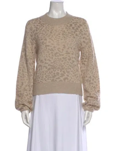 Pre-owned Veronica Beard Animal Print Mock Neck Top W/ Tags In Neutral