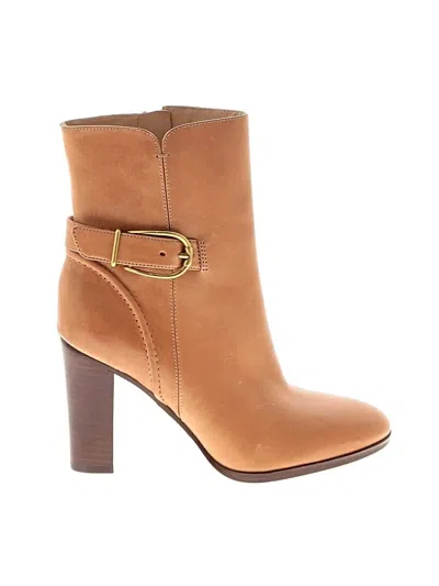 Pre-owned Veronica Beard Ankle Boots In Tan