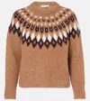 Veronica Beard Anne Fairisle Pullover In Brown