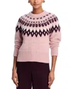 Veronica Beard Anne Fairisle Puff-sleeve Sweater