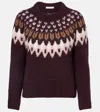 Veronica Beard Anne Fair Isle Alpaca Blend Sweater In Brown