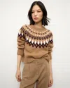 Veronica Beard Anne Fairisle Pullover In Russet Multi