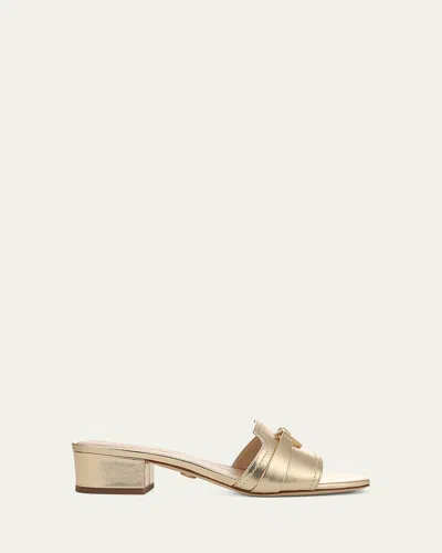 VERONICA BEARD ANNETTE METALLIC MEDALLION MULE SANDALS