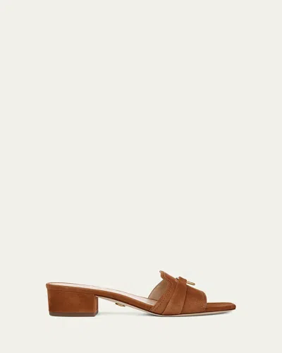 VERONICA BEARD ANNETTE SUEDE MEDALLION MULE SANDALS