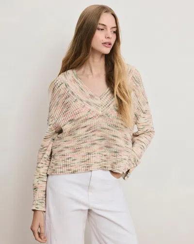 Veronica Beard Anola V-neck Sweater In Multi