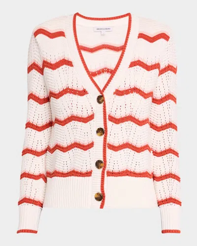 VERONICA BEARD ANSONIA KNIT CHEVRON CARDIGAN