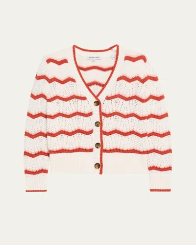 VERONICA BEARD ANSONIA KNIT CHEVRON CARDIGAN