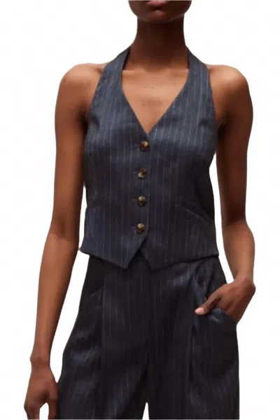 VERONICA BEARD ARABELLA VEST IN PINSTRIPE