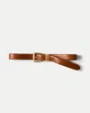 Veronica Beard Arch Leather Belt In Brown
