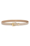 Veronica Beard Arch Leather Belt In Brown