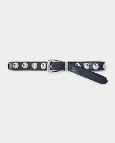 VERONICA BEARD ARCH STUDDED LEATHER BELT