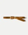 Veronica Beard Arch Suede Belt In Brown