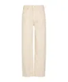 Veronica Beard Haley Arc-leg Jeans In Neutral