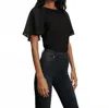 Veronica Beard Arisa Chiffon-sleeve T-shirt In Black