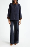 Veronica Beard Arlen Corduroy Trim Dickey Jacket In Blue