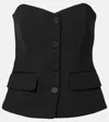 Veronica Beard Arlette Peplum Corset Top In Black