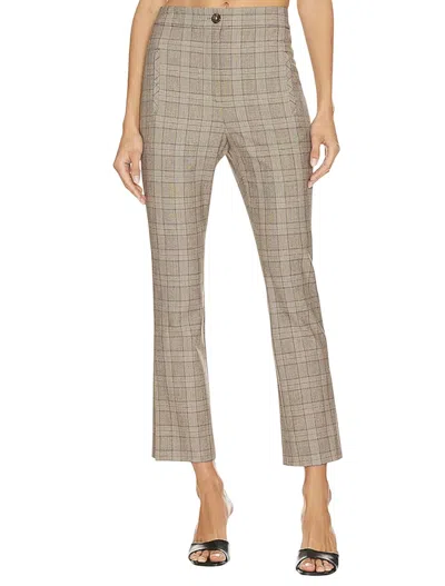 Veronica Beard Arte Ankle Pant In Brown Multi