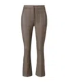 Veronica Beard Arte Checked Slim Pants In Gray