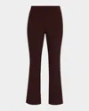 Veronica Beard Arte Kick-flare Pants In Burgundy