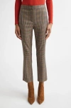 Veronica Beard Arte Checked Slim Pants In Multi