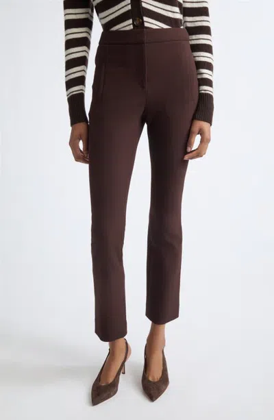 Veronica Beard Arte Wool Blend Crop Flare Pants In Multi