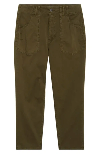 Veronica Beard Arya Crop Straight Leg Pants In Green