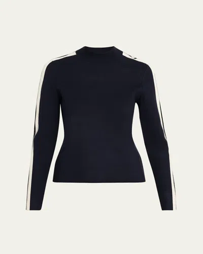 Veronica Beard Asante Knit Pullover In Black