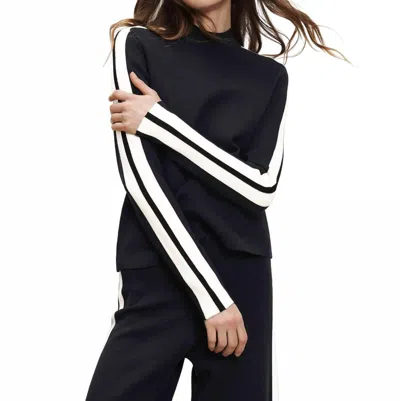 VERONICA BEARD ASANTE PULLOVER TOP IN NAVY