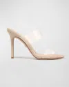 Veronica Beard Asha Transparent Dual-band Slide Sandals