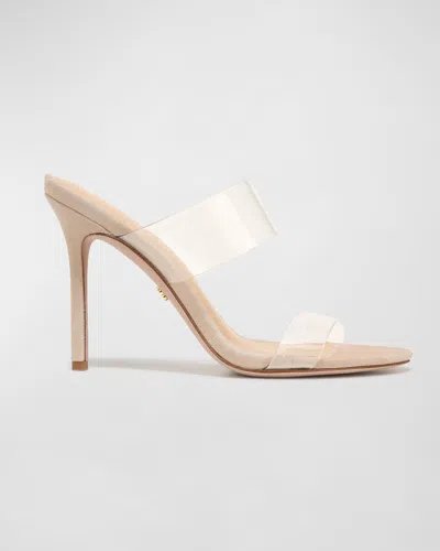 Veronica Beard Asha Transparent Dual-band Slide Sandals