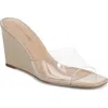Veronica Beard 85mm Asha Pvc Wedge Sandals In Neutral