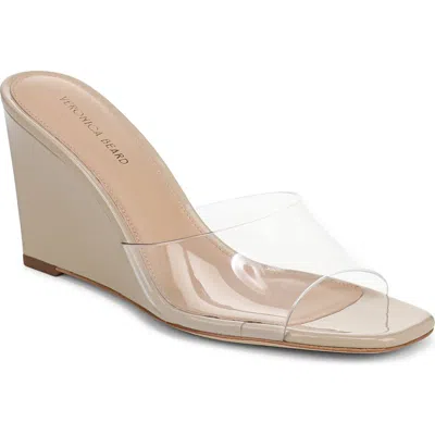 Veronica Beard 85mm Asha Pvc Wedge Sandals In Neutral